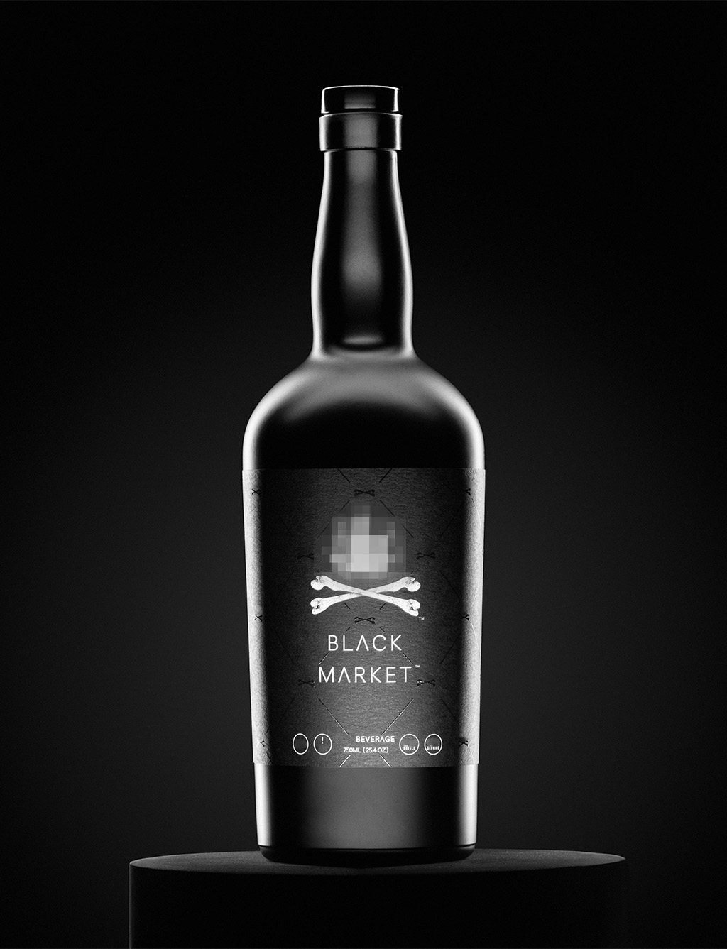 Product view 1 - Bottle on volcanic rocks